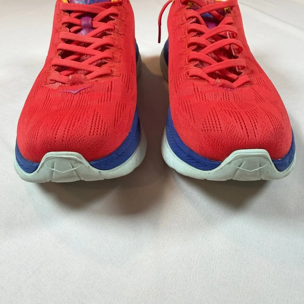 Hoka One One Women's Mach 4 1113529 FBLN Red Blue Running Shoes Sneakers Size 11